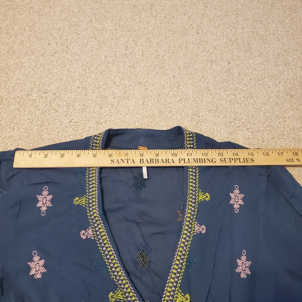 Free People Navy Floral Mini Dress - Picture 4 of 12